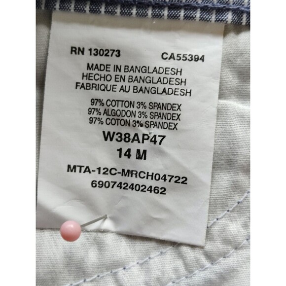 Riders by Lee Blue strip Stretch Capri Pants Cotton Blend Elastic Waist Plus Siz - Picture 7 of 9